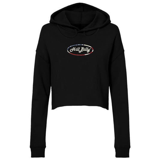 Women's | HillBilly LOGO USA | Lightweight Crop Hoodie