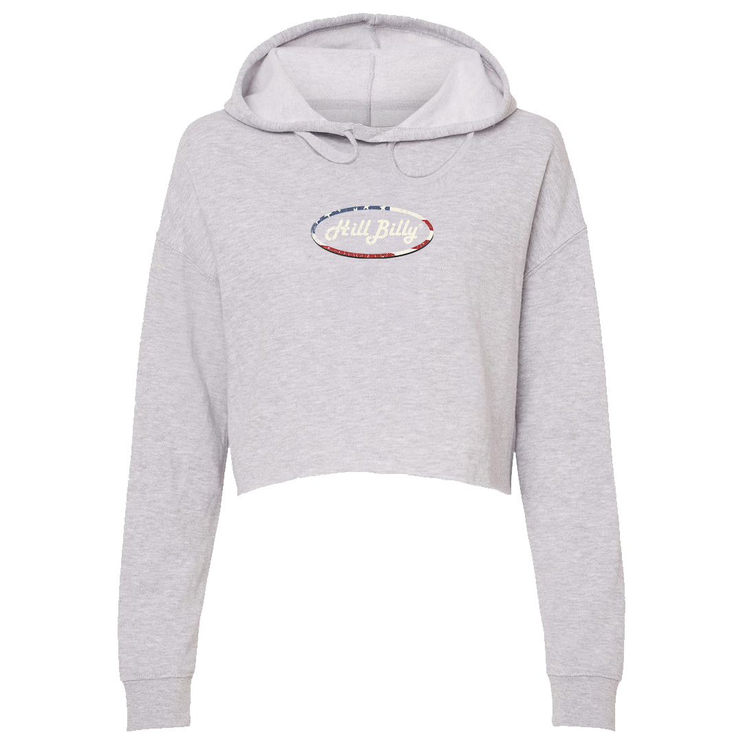 Women's | HillBilly LOGO USA | Lightweight Crop Hoodie