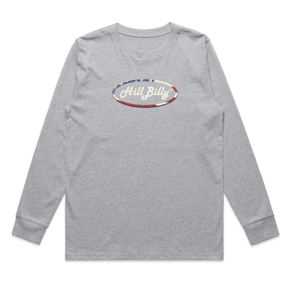 Unisex | HillBilly LOGO USA | Long Sleeve Crew